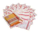 Kuber Industries Printed Non Wooven Saree Cover Set of 12 Pcs (with Zip Lock)